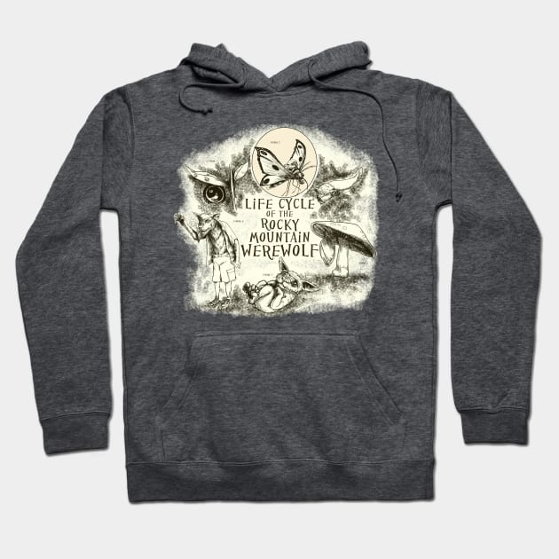 Life Cycle of the Rocky Mountain Werewolf Hoodie by pastanaut